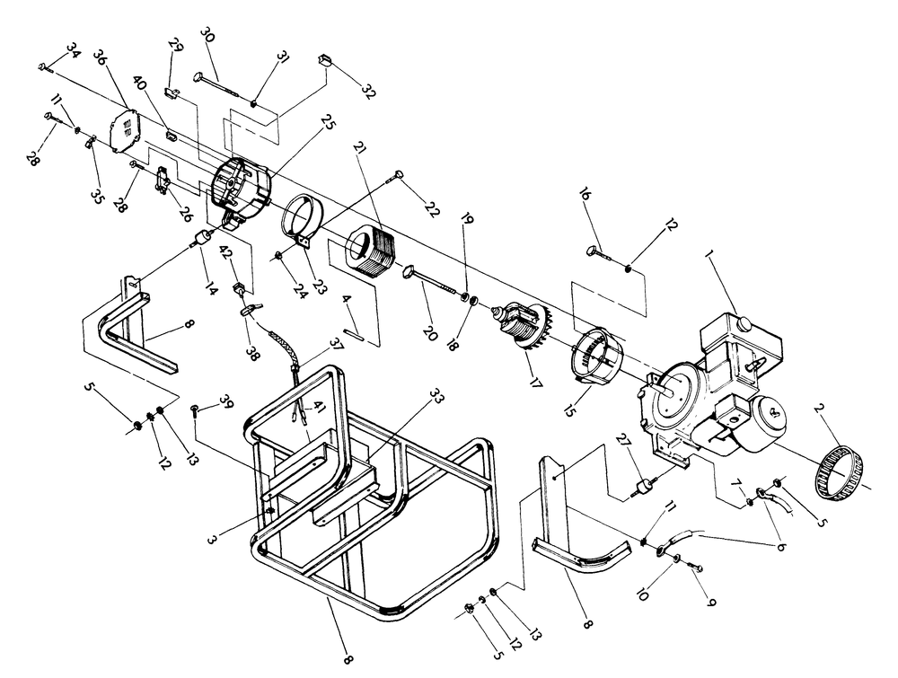 Et-2100 Ac Generator Diagram and Parts List for 5559-1-ET-2100  Briggs and Stratton Generator